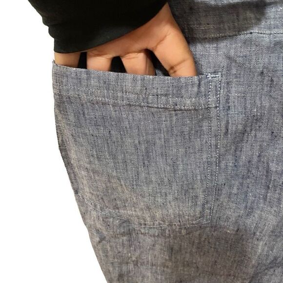 Riviera Red Pants Mens 31R Italian Linen Chambray Flat Front Unstructured - Picture 3 of 9